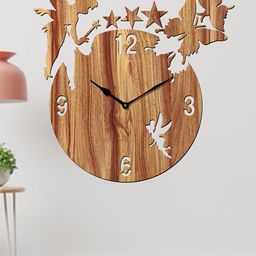 Freny Exim Beige Analogue Wood Wall Clock-image-94