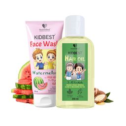 HealthBest Set Of 2 Kidbest Face Wash - 100 ml With Hair Oil - 250 ml-image-46