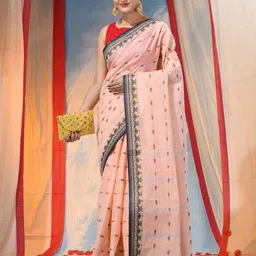 DESH BIDESH Woven Design Pure Cotton Saree-image-12
