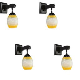 SOMIL Yellow Glass Cylinder Printed Wall Lamps-image-95