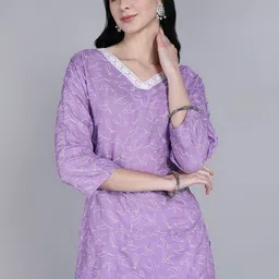 Tviksha Fashion Quirky Printed V-Neck Kurti-picture-7