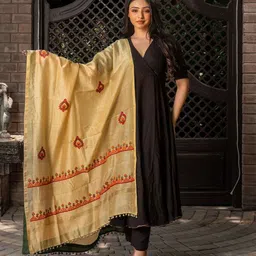 craftroots Embroidered Dupatta with Thread Work image 2