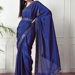 Pionex Pure Chiffon Embellished Sequinned Saree-picture-49