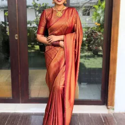 INDIOTSAV Woven Design Zari Banarasi Saree-image-77