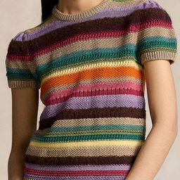 Polo Ralph Lauren Striped Cotton Short-Sleeve Sweater-image-62