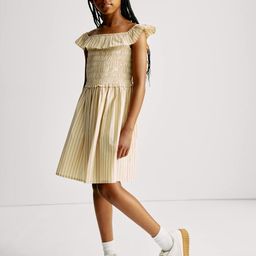 Marks & Spencer Girls Off-Shoulder Smocked Ruffles Sleeveless Fit & Flare Above Knee Dress-picture-41