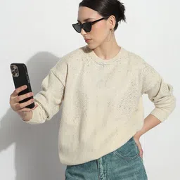 SHOWOFF Women Printed Cotton Pullover-image-97