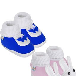 NESKA MODA Blue Cotton Booties-image-83