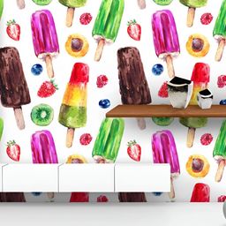 ArtzFolio Printed UV-Resistant Anti-Bacterial Watercolor Ice CreamPeel & Stick Wallpaper-image-87