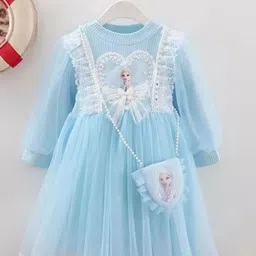 YK Girls Round Neck Fit & Flare Dress-picture-46