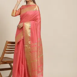 KAVINDI Solid Zari Saree-image-11