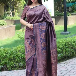 RASVRITI Art Silk Saree With Blouse Piece-picture-30