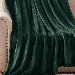 BREVARD Green Woollen 300 GSM Double Bed Blanket-image-96