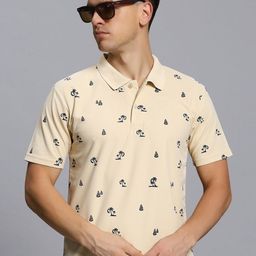 TIMBER HITCH Printed Polo Collar Short Sleeves T-shirt-image-80