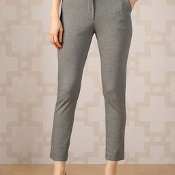 Van Heusen Woman Textured Mid-Rise Formal Trousers-picture-10