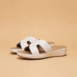 ERIDANI Women Woven Design Open Toe Flats-41