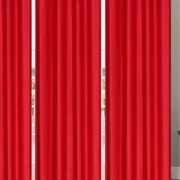 BELLA TRUE Red 3 Pieces Ripple Fold Window Curtains-image-70