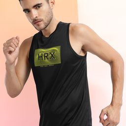 HRX by Hrithik Roshan Brand Logo Printed Running T-shirt with Reflective Elements-picture-13