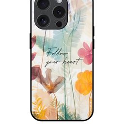 QRIOH Floral Printed iPhone 15 Pro Back Case Mobile Accessories-image-92