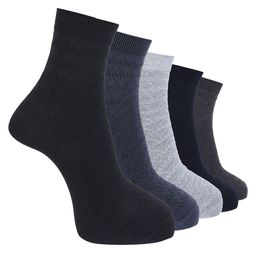 Dollar Men Pack of 5 Free Size Ankle Length Cotton Socks-27