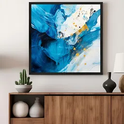 999Store Blue & White Abstract Canvas Wall Art-picture-6