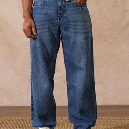 WROGN Men Comfort Wide Leg Mid-Rise Light Fade Jeans-image-26