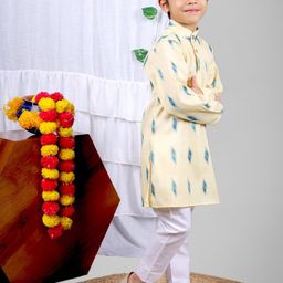 VALUE CREATION Boys Geometric Embroidered Kurta with Pyjama image 4