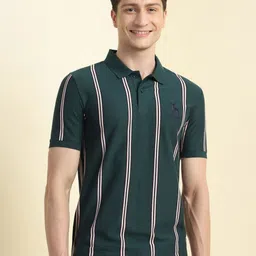 Allen Solly Men Striped Polo Collar Pockets T-shirt-image-93