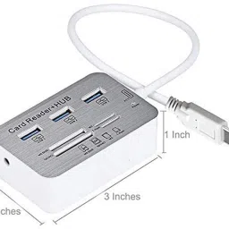 Ever Forever 3 Port USB Hub Type C 3.0/3.1+ All in One Card Reader image 2