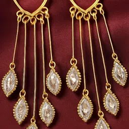 Gold Plated Stainless Steel Korean Earrings For Women And Girls-41