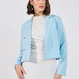 Styli Women Regular Fit Double Breasted Blazer-image-15