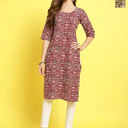 Anouk Rustic Women Pack Of 2 Ethnic Motifs Printed Straight Kurta-picture-10