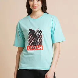ANJIR Women Printed Pockets T-shirt-image-54