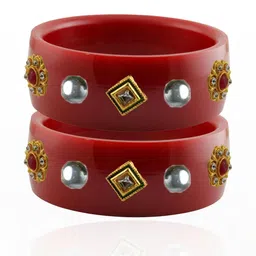 Vidhya Kangan Multi-Coloured Brass Bangles-image-88