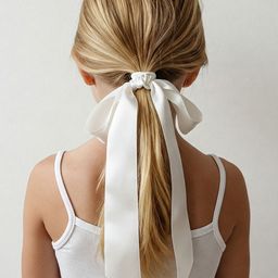 Mueras Girls Satin Silk Ponytail Holders-55
