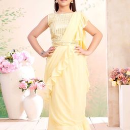 Aarika Girls Floral Embellished Ready to Wear Lehenga & Blouse With Dupatta-picture-23