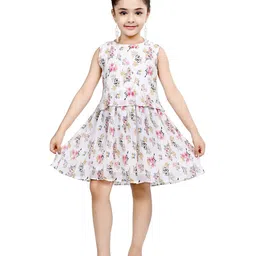 BAESD Floral Print Georgette Fit & Flare Dress-picture-24