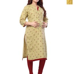B2F Manufacturing & Designing Kurti Women Pack Of 2 Cotton Maternity Mirror Work Kurta-image-98