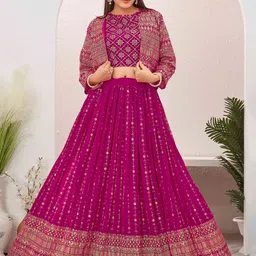CHANSI Embroidered Ready to Wear Lehenga-picture-14