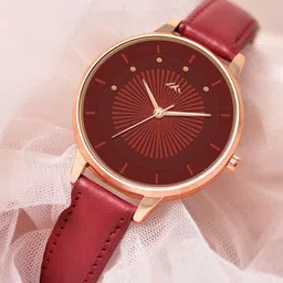 ON TIME OCTUS Women Brass Patterned Dial & Straps Analogue Watch MT-574 RED-image-80