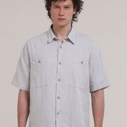 Espanshe Men Oversized Fit Micro Checked Spread Collar Pure Cotton Casual Shirt-image-80