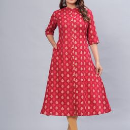 HERE&NOW Women Printed Pure Cotton Maternity Kurti-image-53