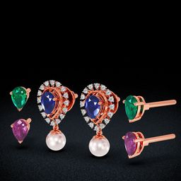 Joyalukkas Artistic Paisley Ensemble Diamond Earrings -6.73 gm-image-62