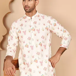 Anouk Men Floral Printed Kurta with Pyjama-image-52