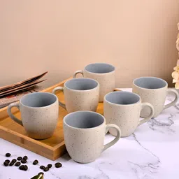 Storepedia Beige Solid Ceramic Matte Cups Set of Cups and Mugs-39