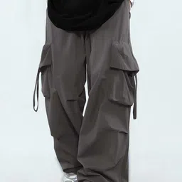 Maniac Men Mid Rise Loose Fit Cargo Trousers-image-23