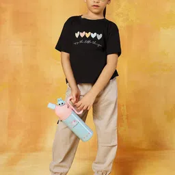 YK Girls Printed Pure Cotton T-shirt With Trousers-picture-36