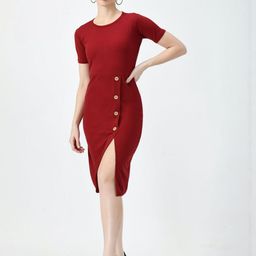 Gladly Applique Bodycon Dress-image-90