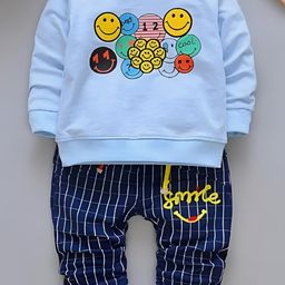 ELPIXIE FASHION Unisex Blue Clothing Set-image-89