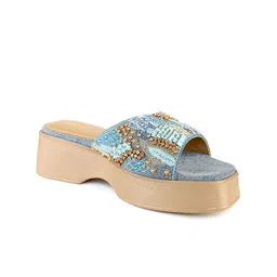 Anaar Women Denisse Embellished Wedge Sandals-image-19